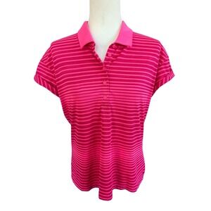 Nike Pink Striped Short Sleeve Tee